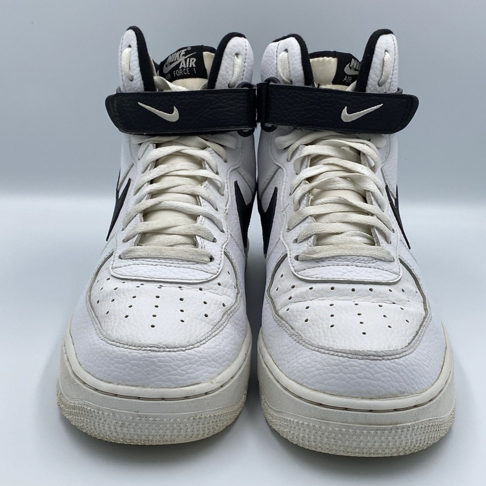 Nike Air Force 1 High '07 White Black Leather Sneakers Men's Size 12 CT2303-100 - Picture 3 of 8